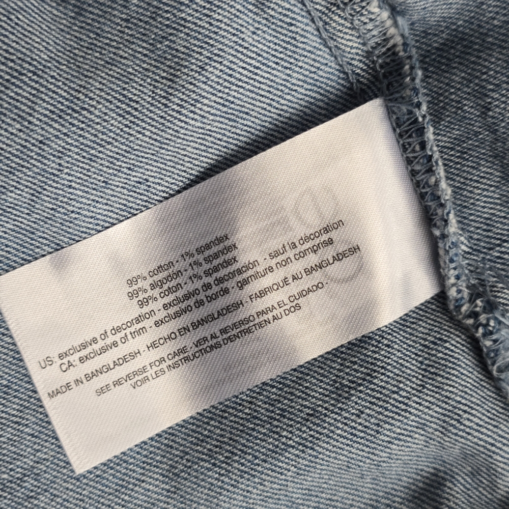 Gloria Vanderbilt Oversized Trucker Denim Jacket S Blue NWT Belted - Picture 6 of 9
